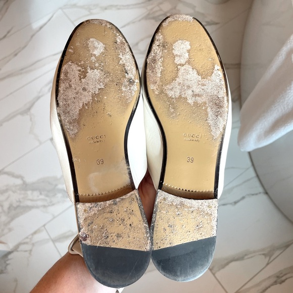 Gucci WOMEN'S PRINCETOWN SLIPPER in white leather - Picture 8 of 11